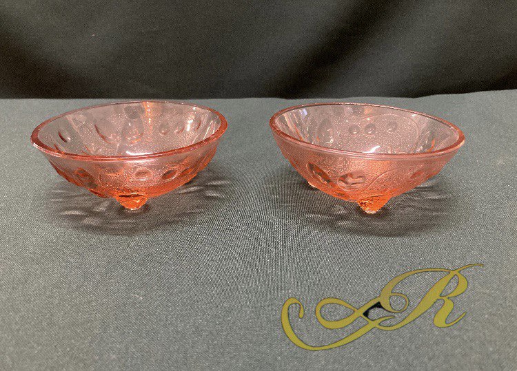 Вазочка- розетка " Земляника"  для варенья. Стекло. СССР.