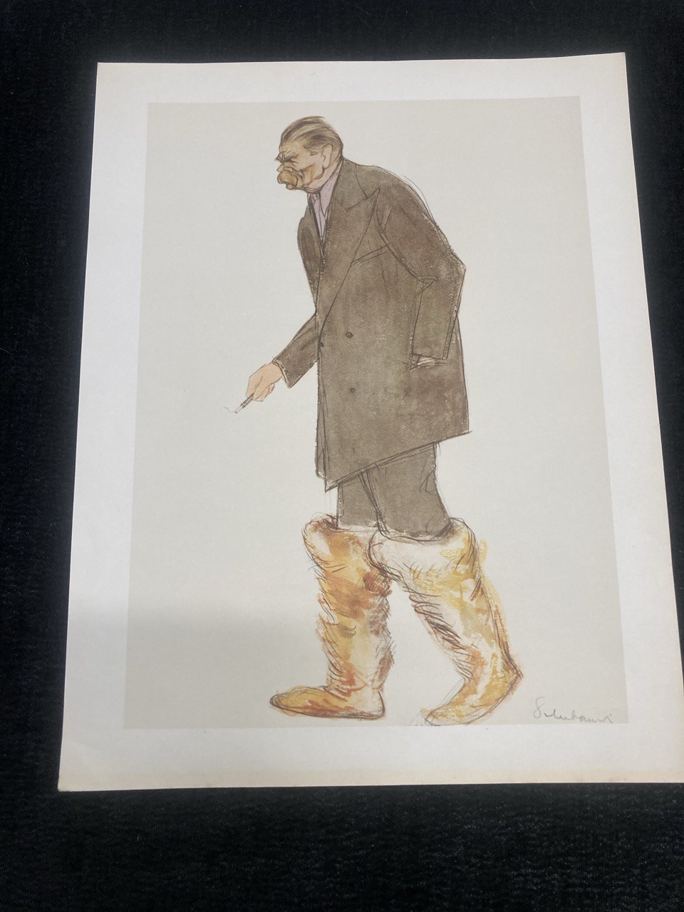 Рисунки шаржы. Б.Н.Ливанов. Москва 1974 г.