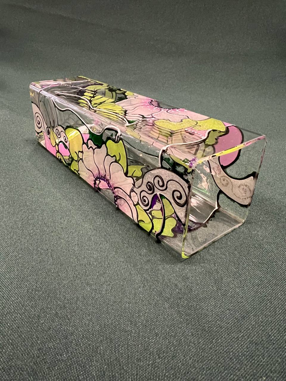 Ваза стекло, ручная роспись.