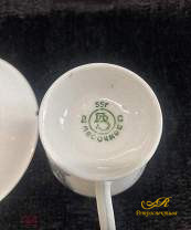 Фарфоровая кофейная пара Песочное 55г. (Подписная)