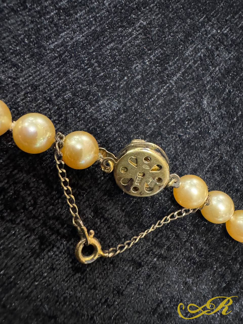 Бусы из искусственного золотого жемчуга. Majorka Испания.  