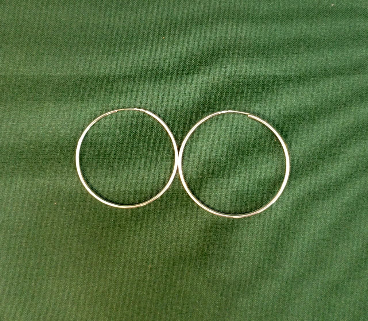Серьги кольцами серебро 3гр