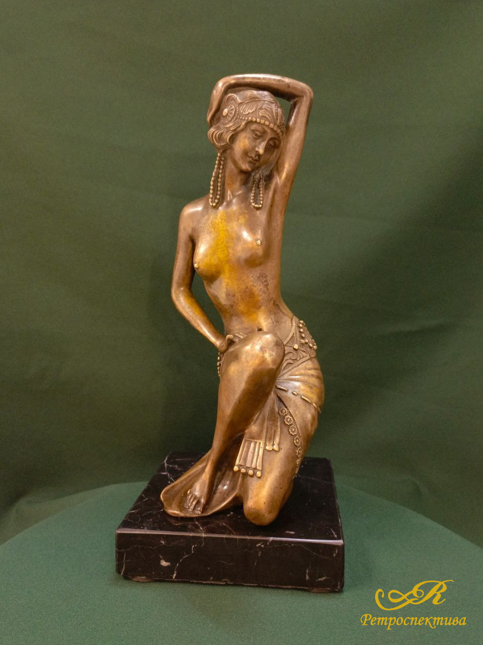 Скульптура «Танцовщица» Европа середина ХХ в. Бронза, мрамор 33*14 см