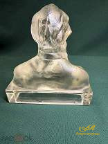 Стеклянный бюст , пресс- папье " Л.Н.Толстой" Матовое стекло. Россия начало XX в.