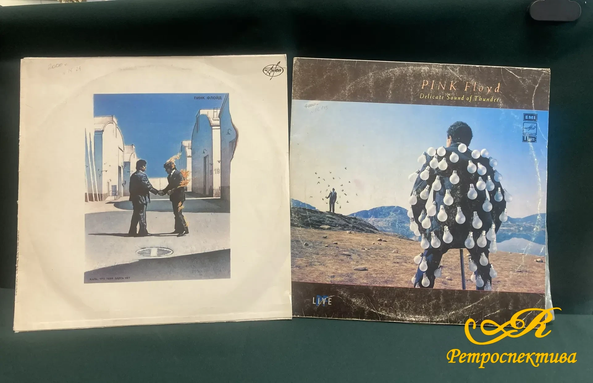 Пластинки 2 шт. Пинк Флойд " Жаль, что тебя здесь нет" и " Delicate Sound of Thunder".