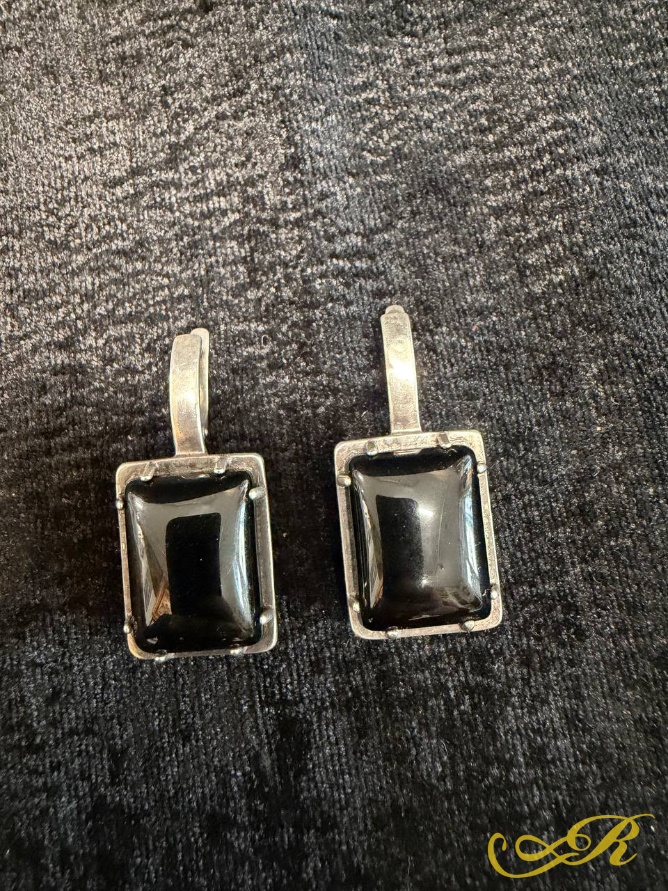 Винтажные серьги СССР, серебро 925 пр, агат