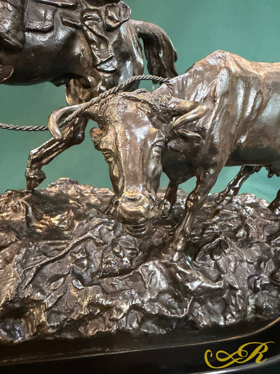 Скульптура  Скотокрад, Охотник и корова, начало ХХ в.,Василий Грачёв 