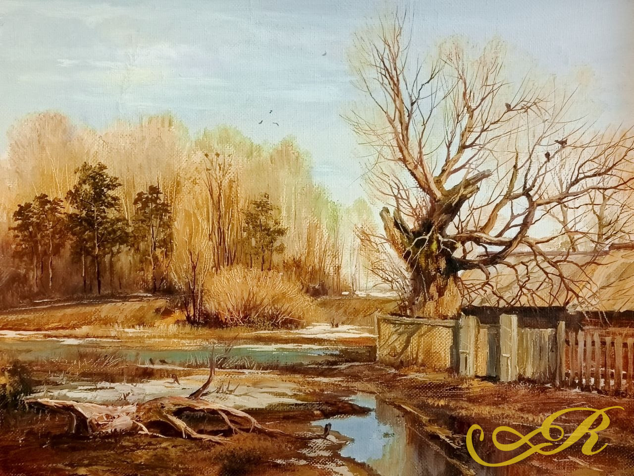 Картина И.Р. Мусин. Масло на холсте." Весна" 2010г