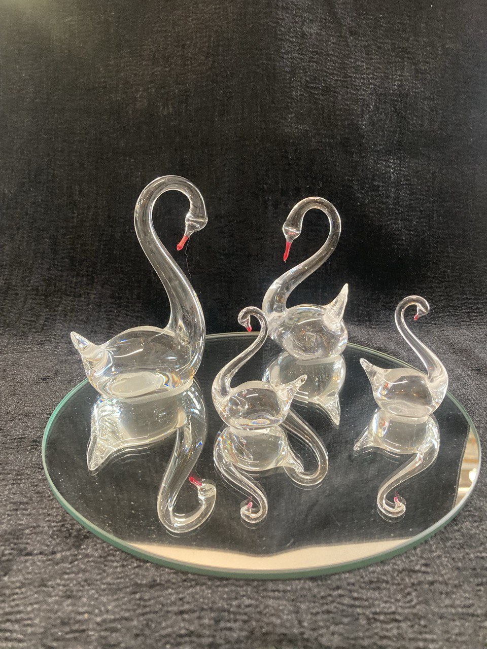 Лебеди хрустальные. 6 шт.