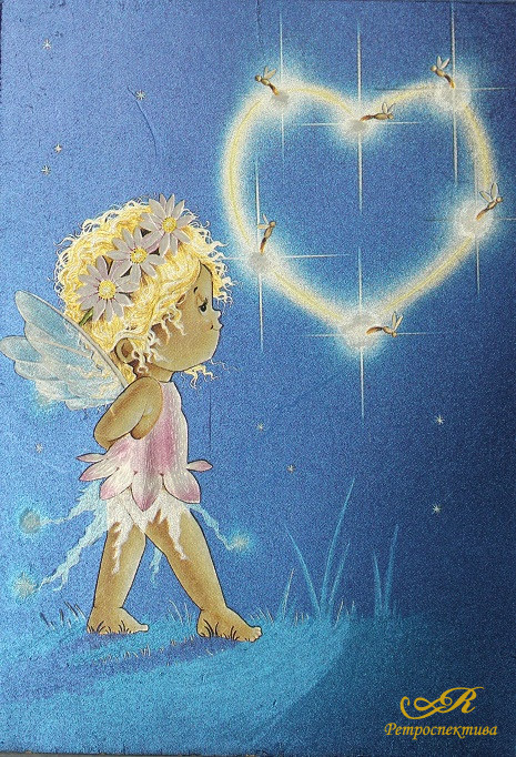 Открытка "Ангелочек", Англия, кон. ХХ в.