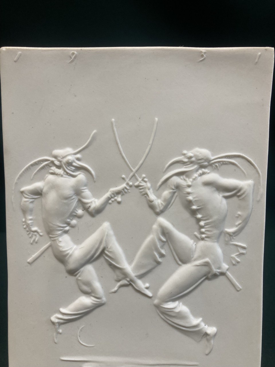 Новогодняя бисквитная плашка, Мейсен 1931 года, всего 100 экземпляров