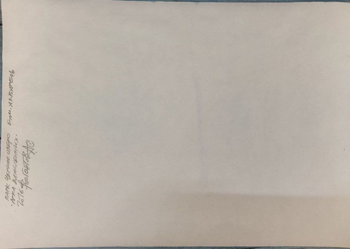 Картина «Парк Черное озеро. Арка Влюбленных»,2016 г,худ.Флегонтов А.С,акварель,бумага