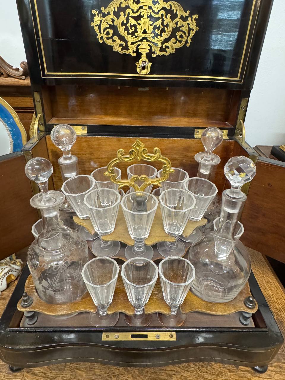 Дорожный ликерный, каретный набор, Европа 19 век