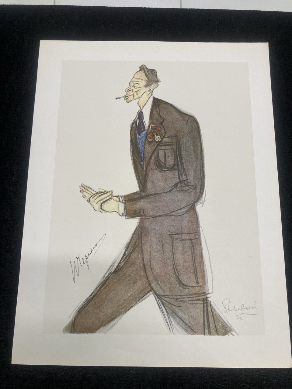 Рисунки шаржы. Б.Н.Ливанов. Москва 1974 г.