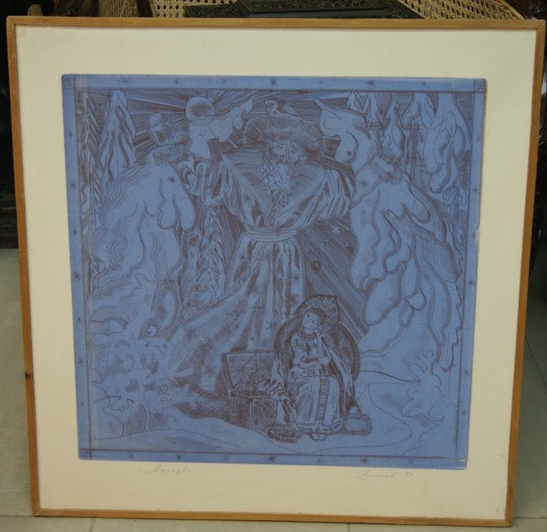 Офорт "Морозко", 1984 г.