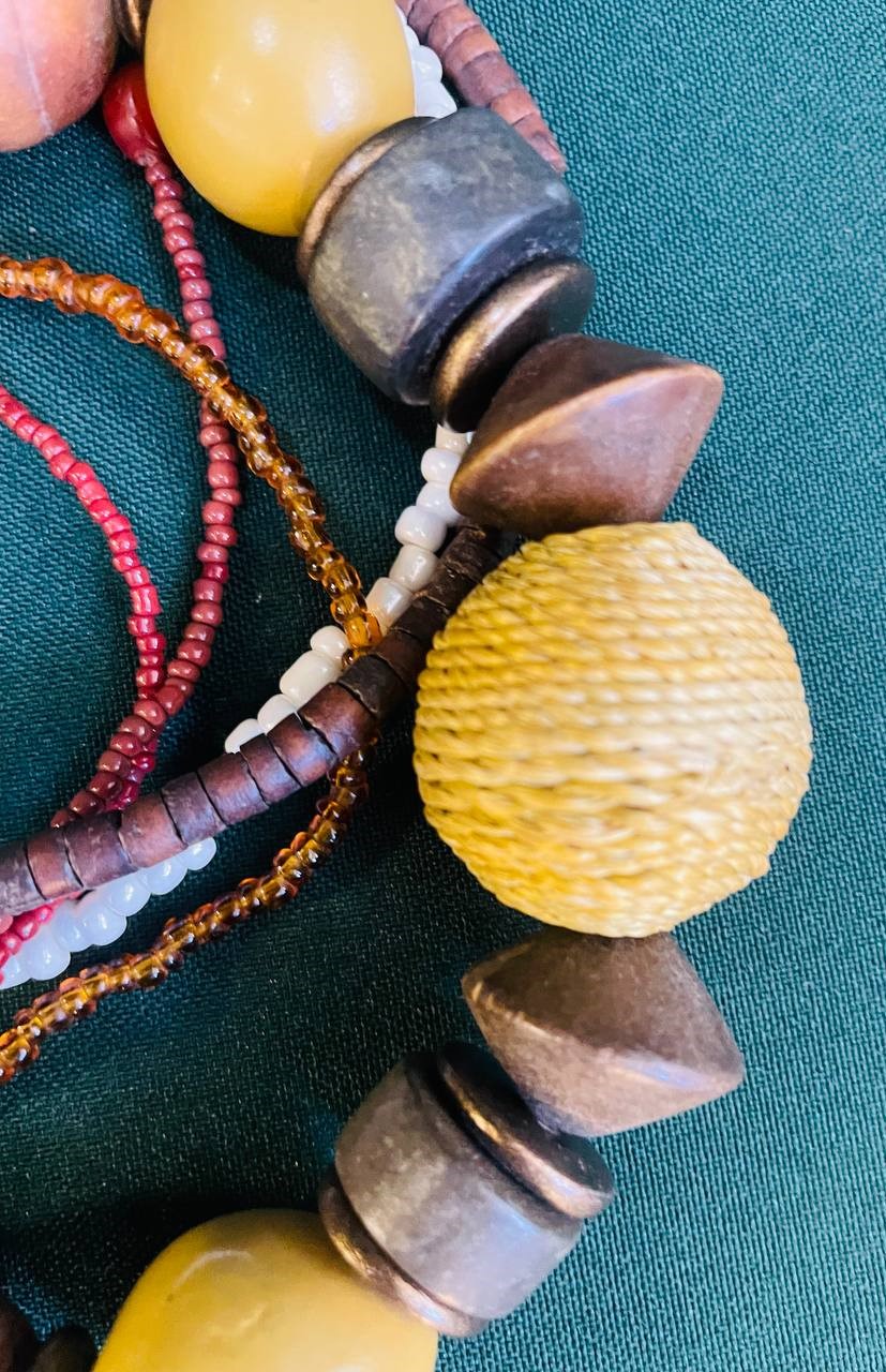 Бусы континентальные, ручная работа.