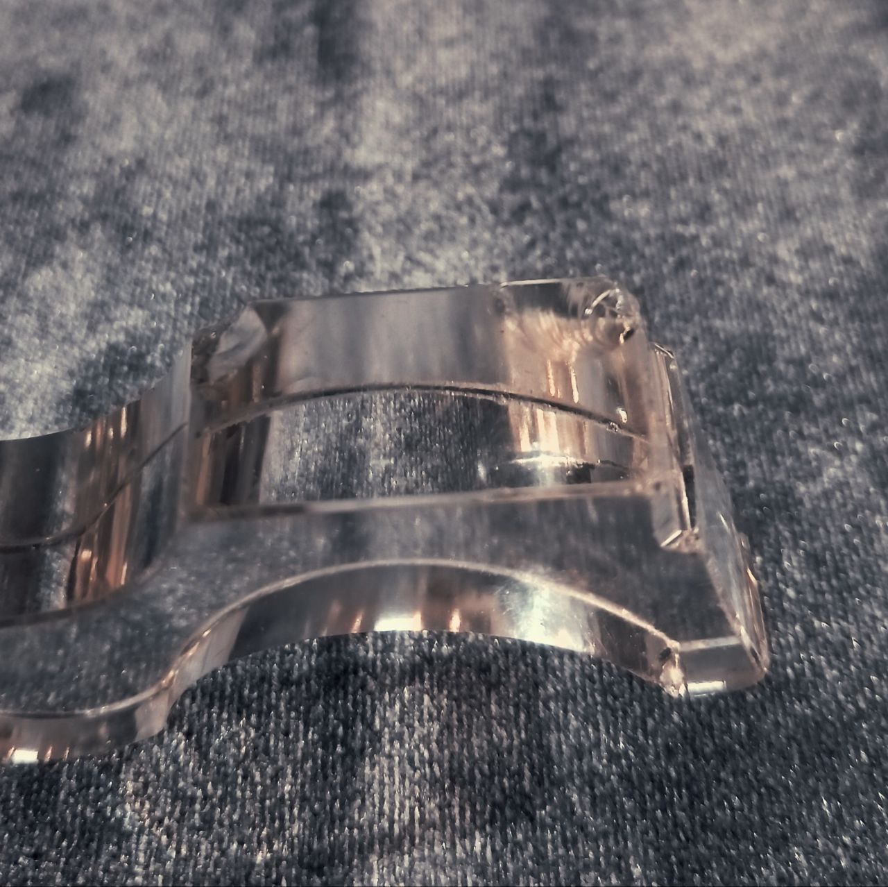 Подставка стеклянная для столовых приборов (с 2 выемками), Мальцовский завод, Российская Империя, 10 см