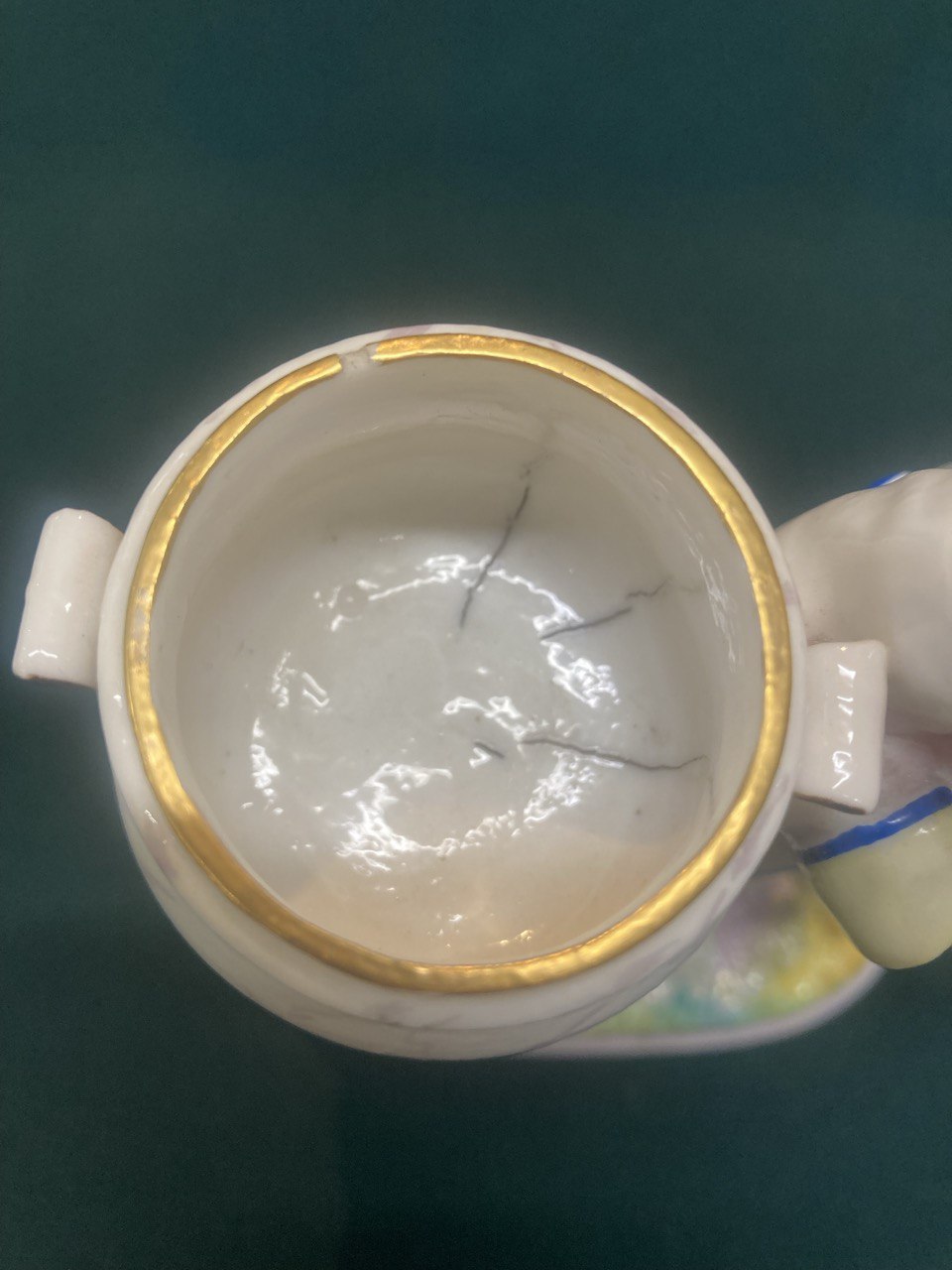 Фарфоровая фигурка, подсвечник. " Садовник". Франция. Лимож. 