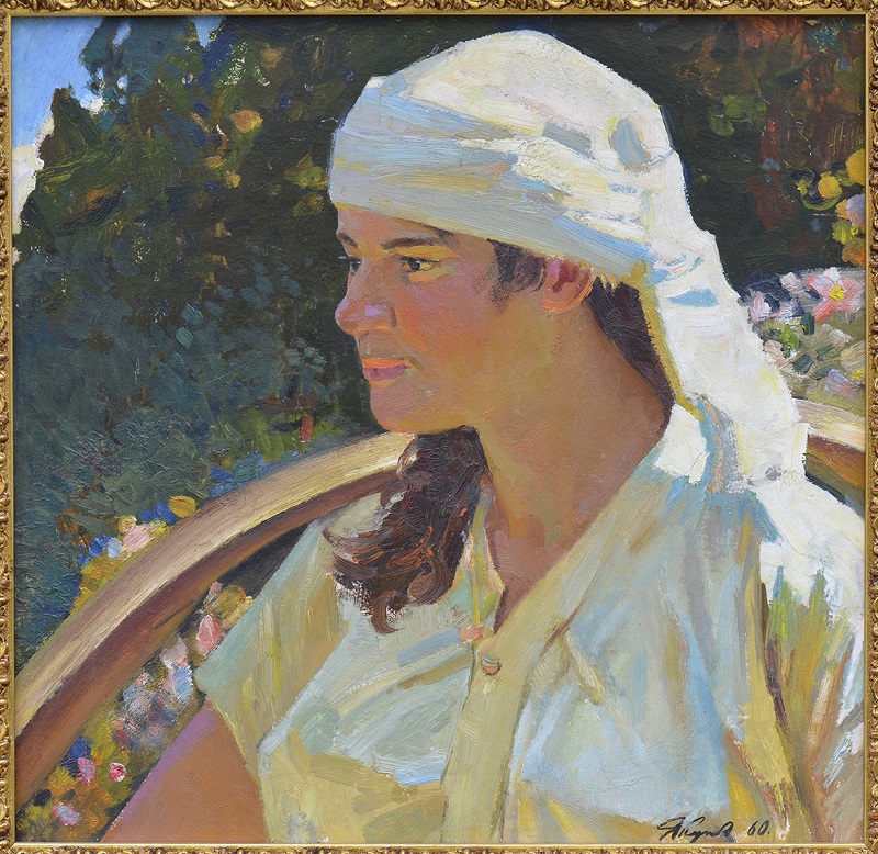 Картина "Девушка с коромыслом", Художник Якупов Х.А., 1960 г.