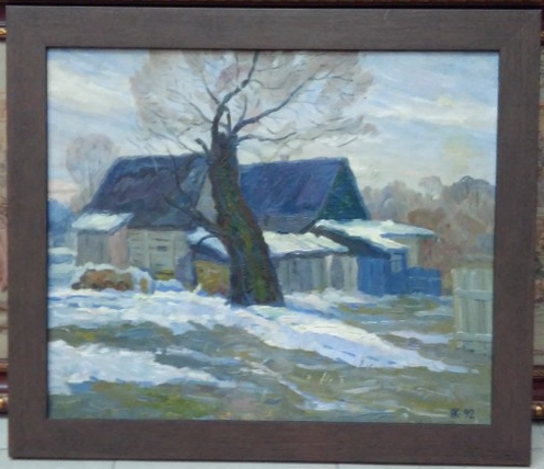 Картина "Начало весны", художник Кузин А.Я.