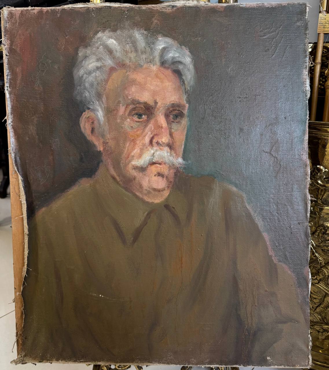 РАСПРОДАЖА ! Портрет мужчины с усами. Прытков А.А. Прыткова Г.Н. СССР. Холст, масло.