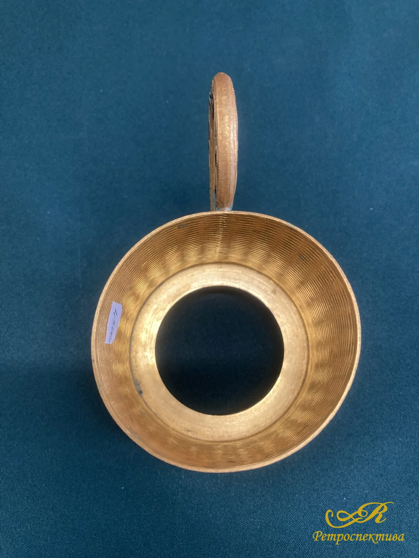 Подстаканник с горячей эмалью. ЛФ 7 МЕТАЛЛ. СССР.