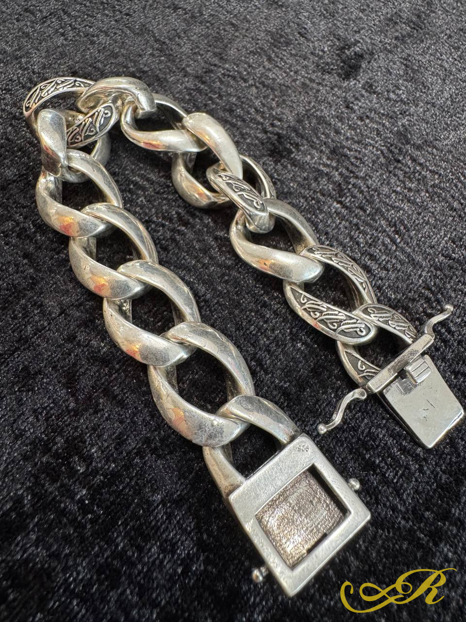  Браслет серебро мужской, 925 пр. Вес 71,1 гр, длина 20 см