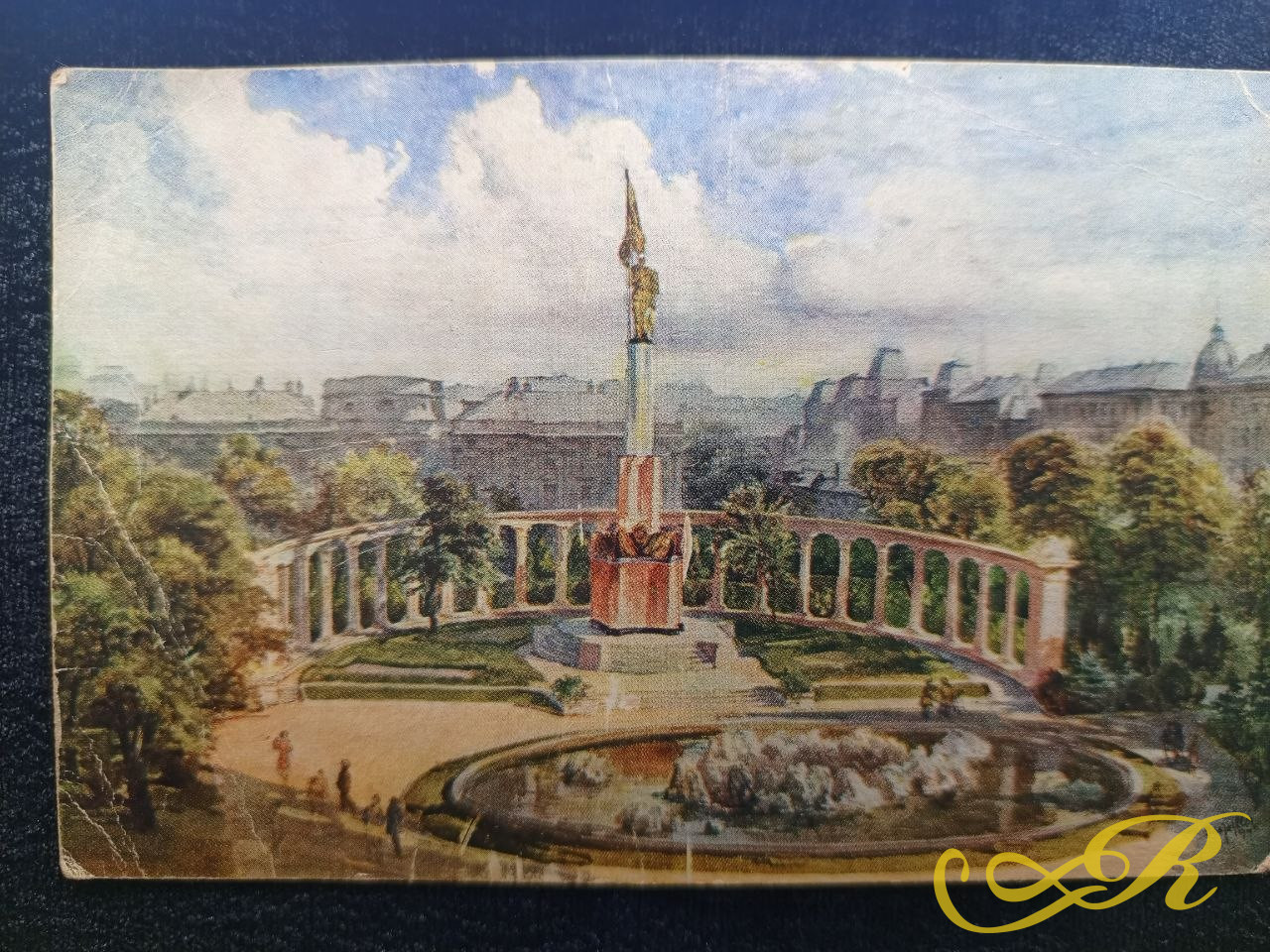  Открытка  Памятник в.г Вена в честь героической советской гвардии.