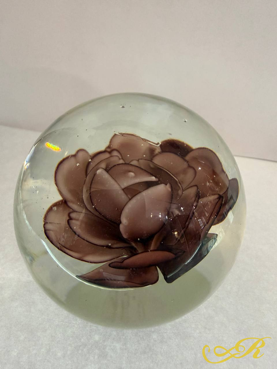  Антикварное пресс-папье с цветком. Конец ХIХ- начало ХХ века