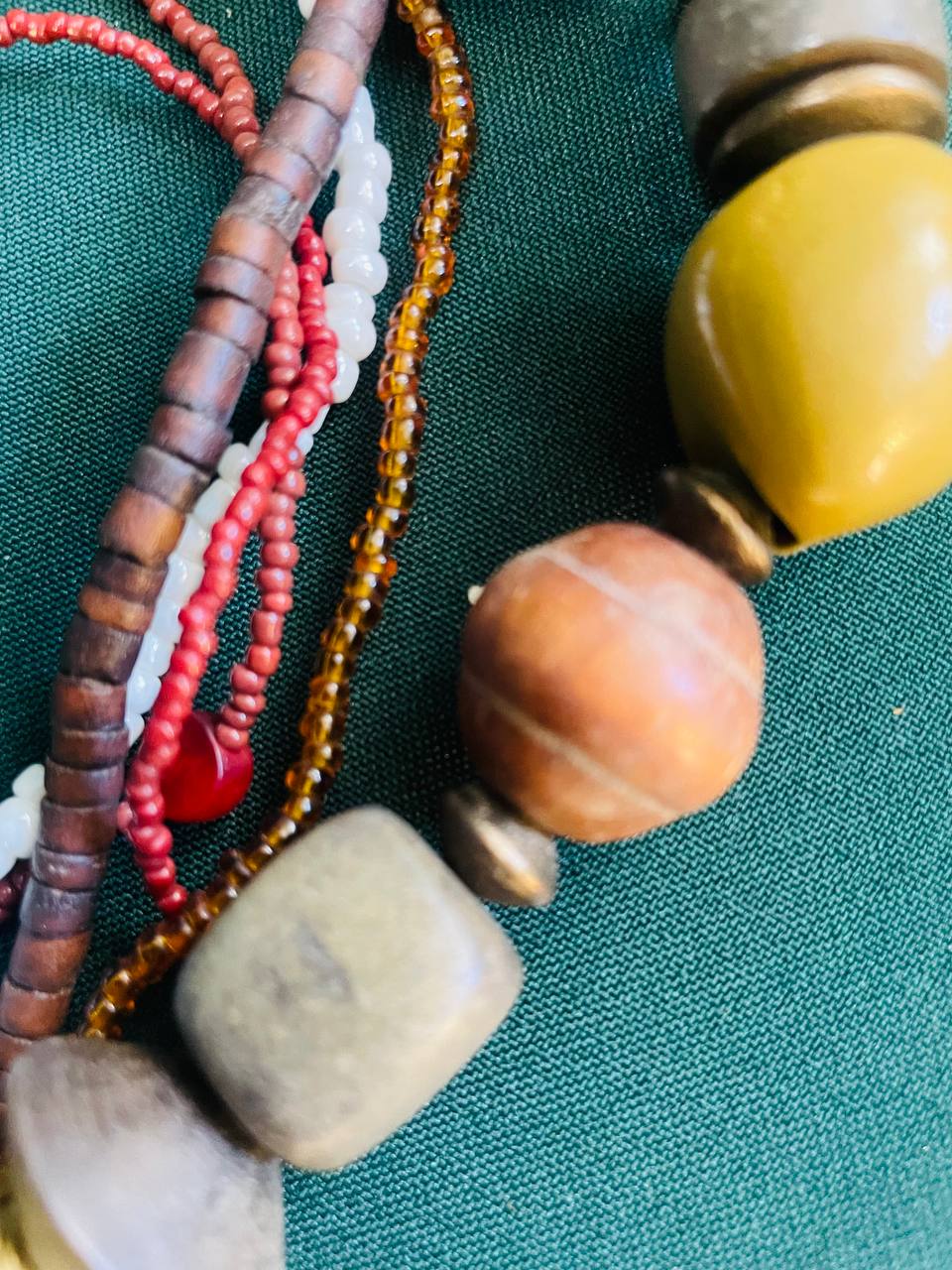 Бусы континентальные, ручная работа.