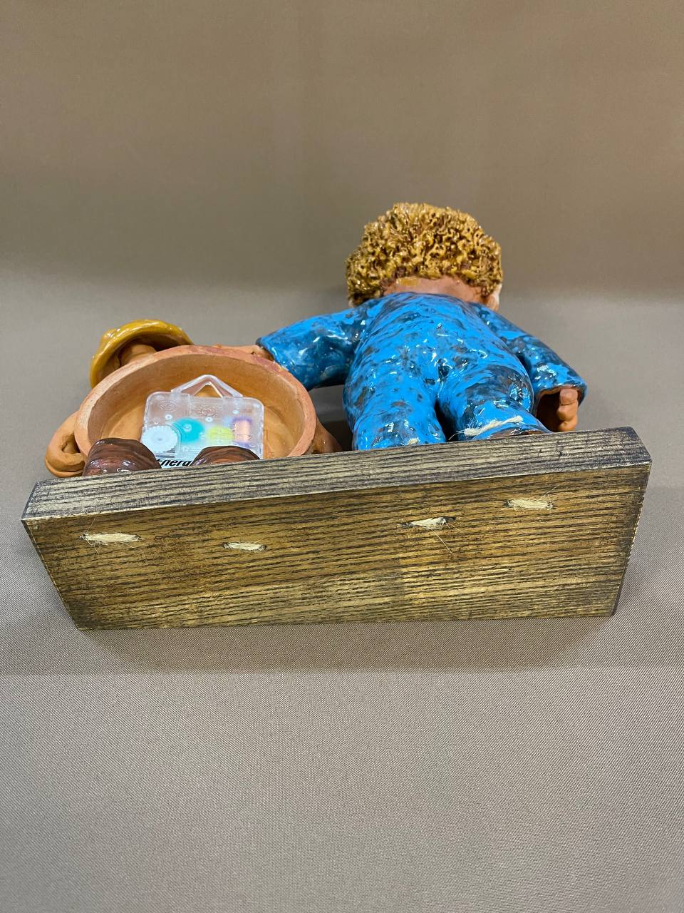 Детские часы, авторская работа, майолика.