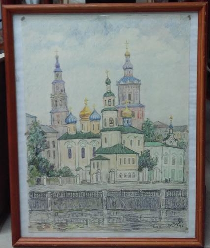Картина «Казань. Вид на Петропавловский собор», 1991 г.