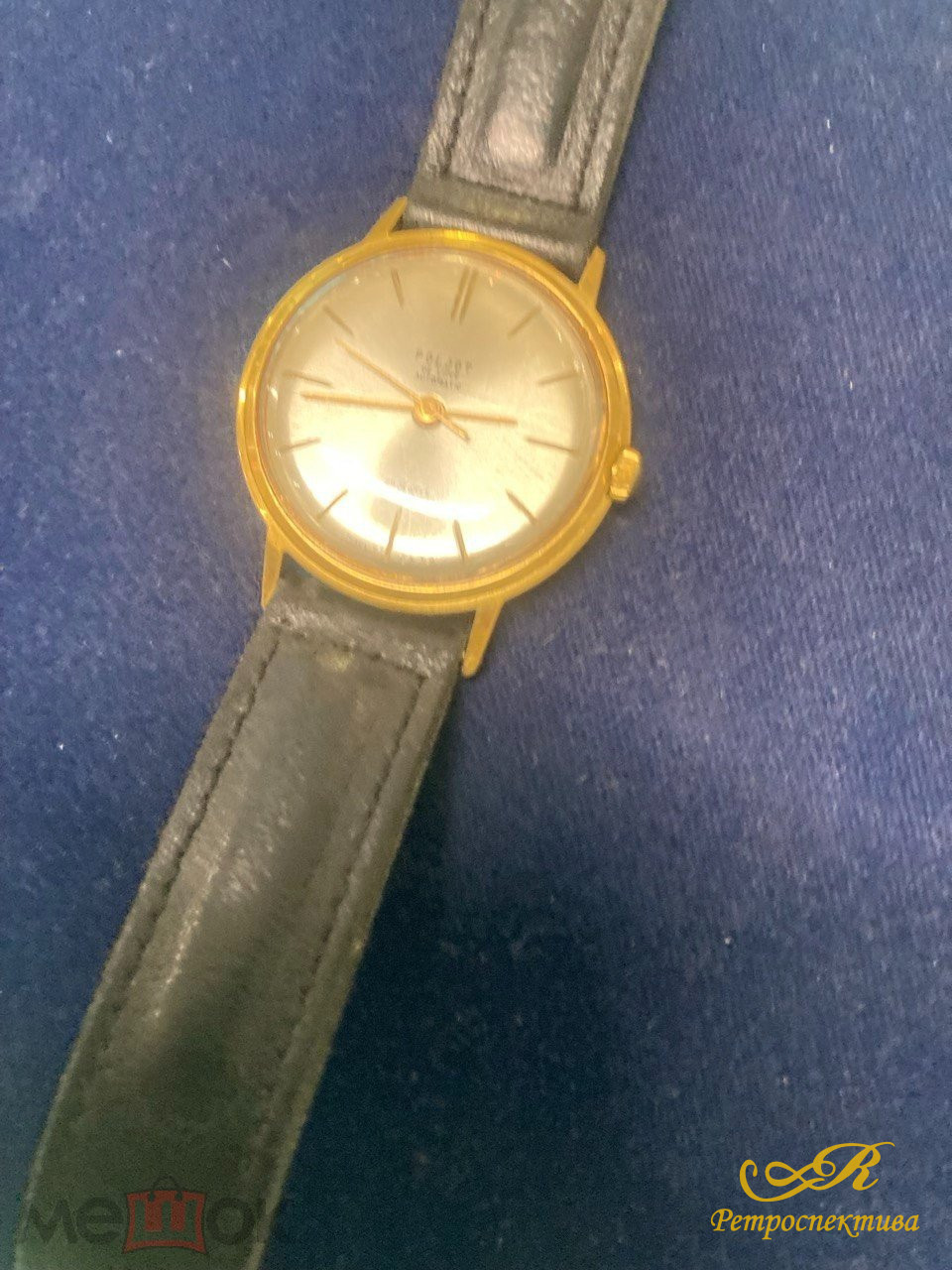  Часы наручные POLJOT DE LUXE. Сталь , позолота AU 20 , автоматические, противоударные , водонепроницаемые. 29 камней. Экспортный вариант. СССР. 