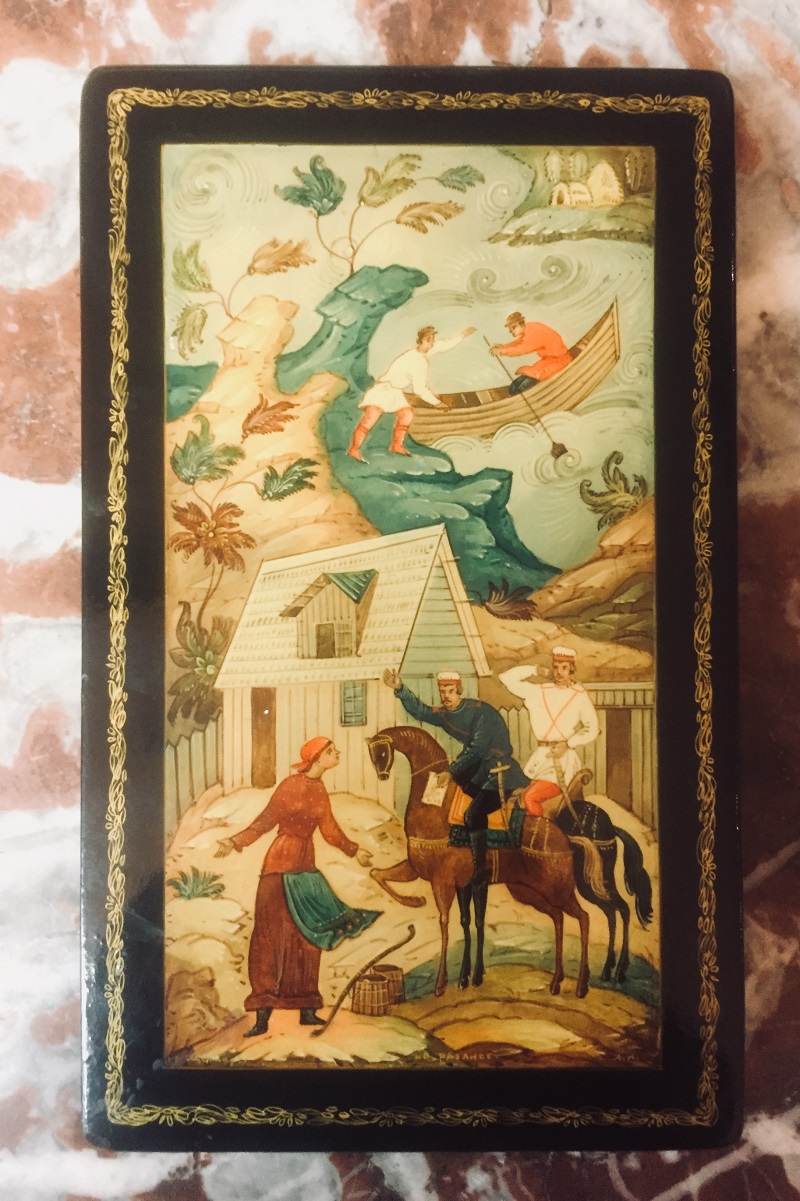 Шкатулка "Ленин. В Разливе" Мстера, СССР.