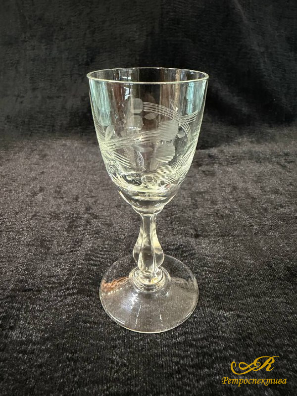 164.  Рюмка Мальцов.  стекло , гравировка. До 1917 года.  (h - 90 мм, v - 25 мл).