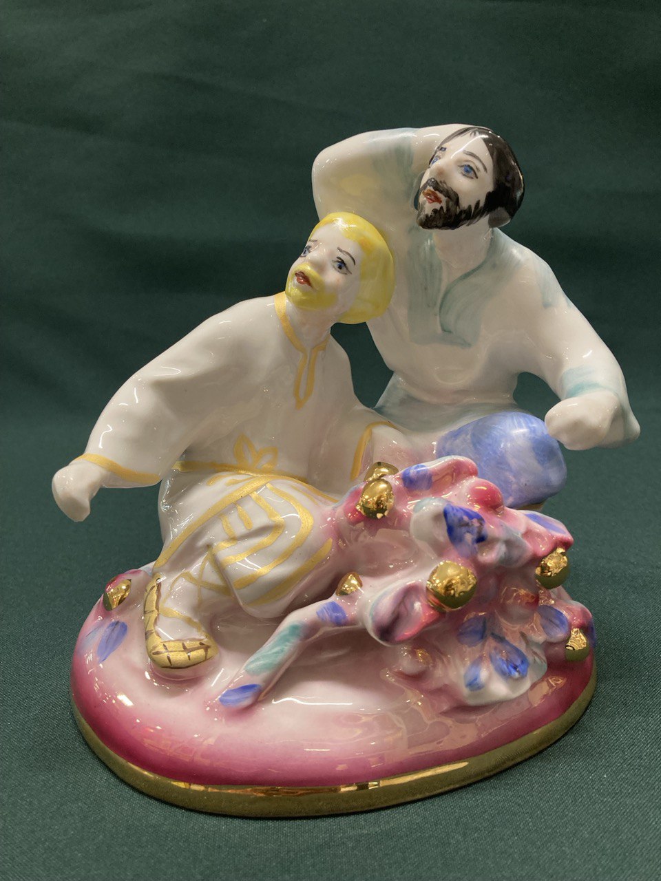 Триптих «Конек Горбунок» Дулево. Высота 34 см