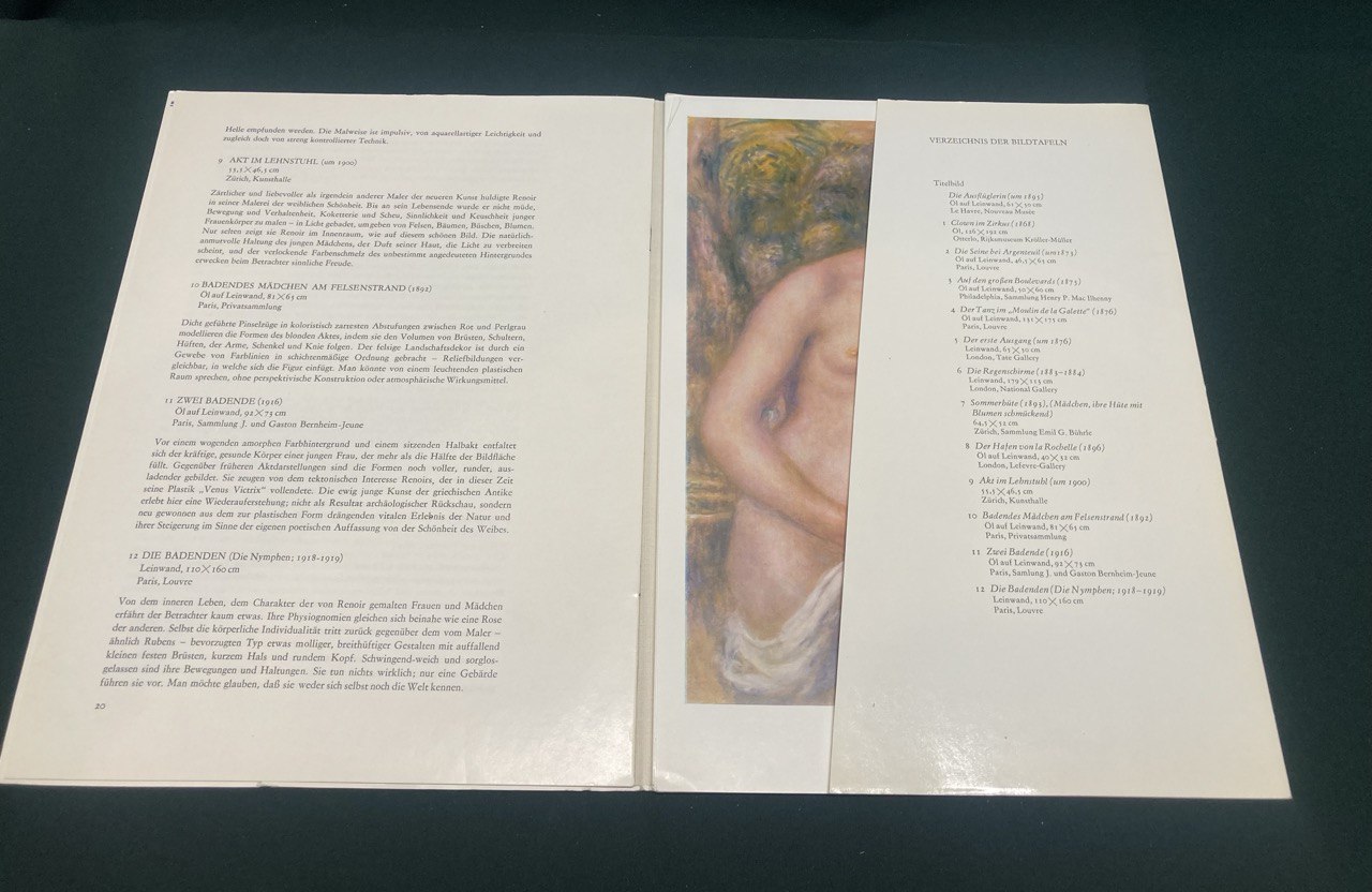 Огюст Ренуар "Auguste Renoir" на немецком языке. Комплект репродукций. Лейпциг 1973 г.