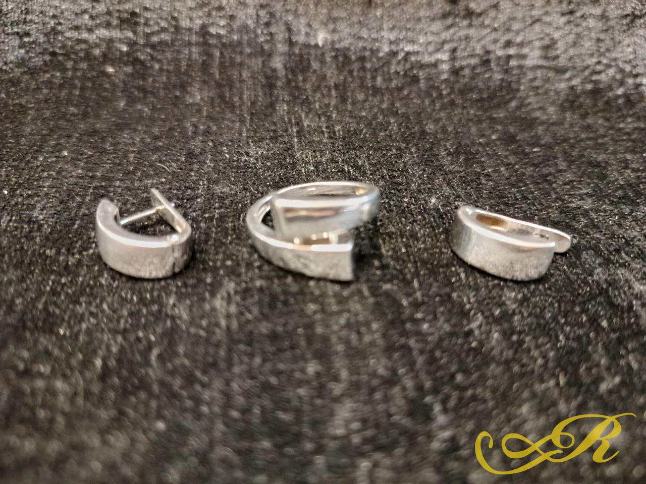серебряный набор, кольцо, серьги. 925 проба. 8 гр