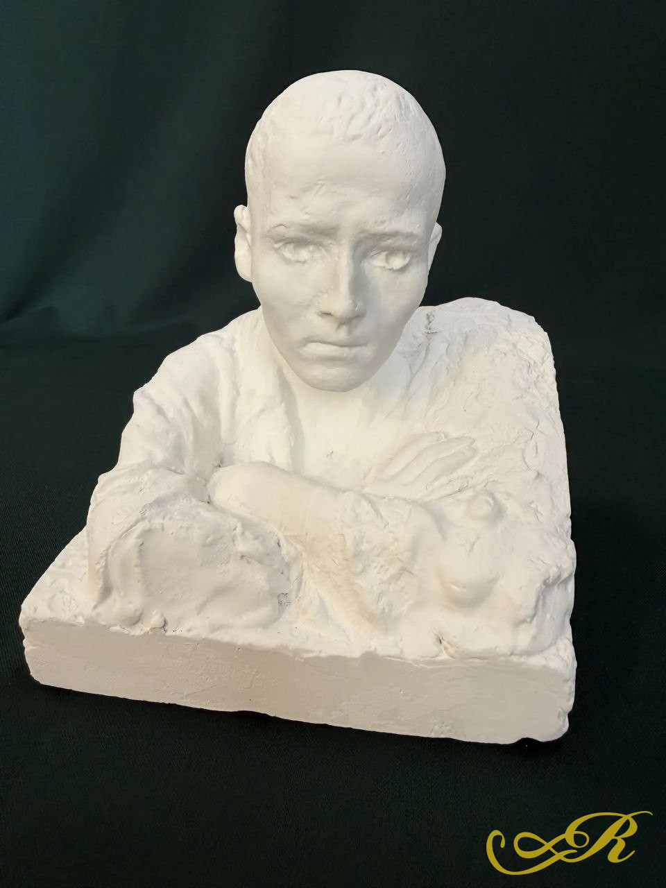  Баки Урманче. Бюст " Габдулла Тукай" Гипс. 1950-е гг. 150x145x135