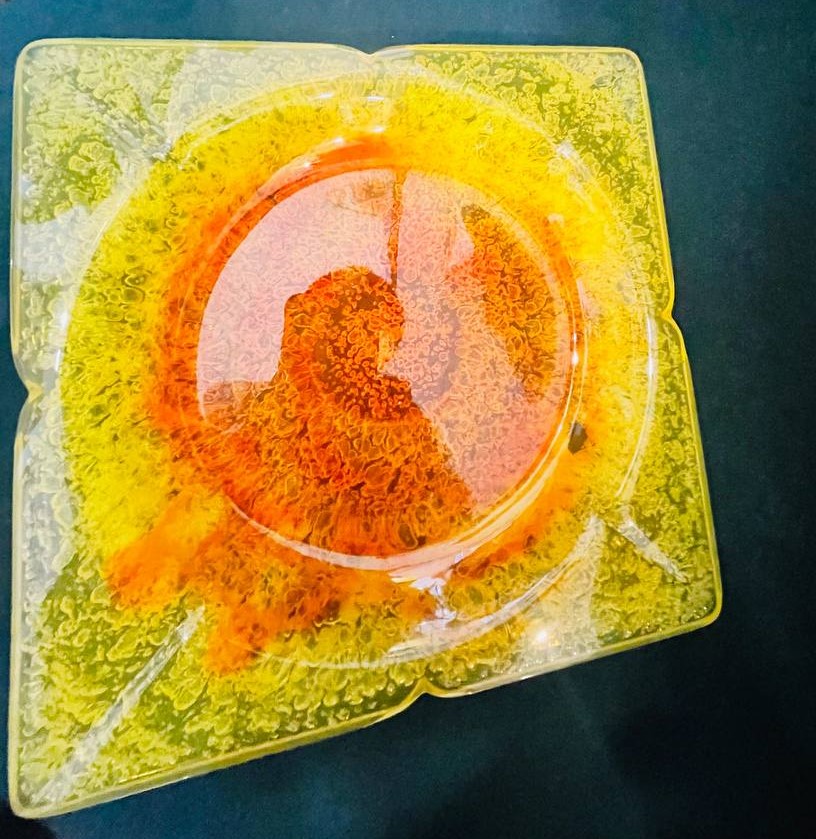 Декоративная тарелка. Пластик. 50 ые г.