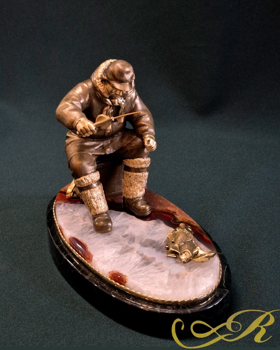 Скульптура "Рыбак". Бронза