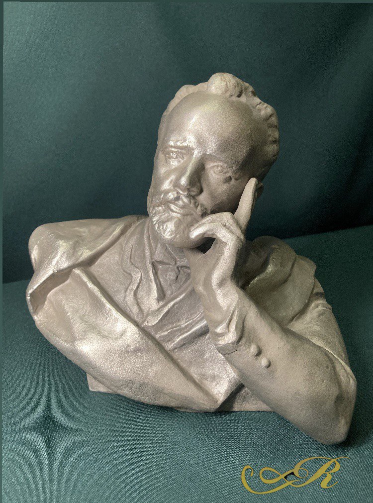 Бюст Чайковского П.И. Силумин.