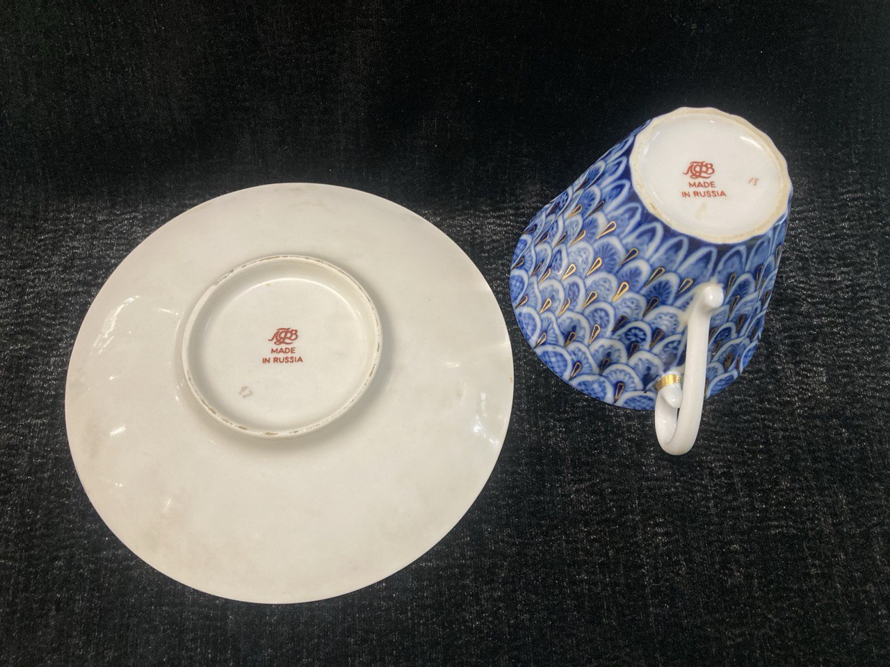 Фарфоровая чайная пара " Незабудка" ЛФЗ