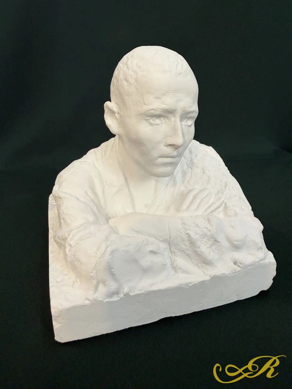  Баки Урманче. Бюст " Габдулла Тукай" Гипс. 1950-е гг. 150x145x135