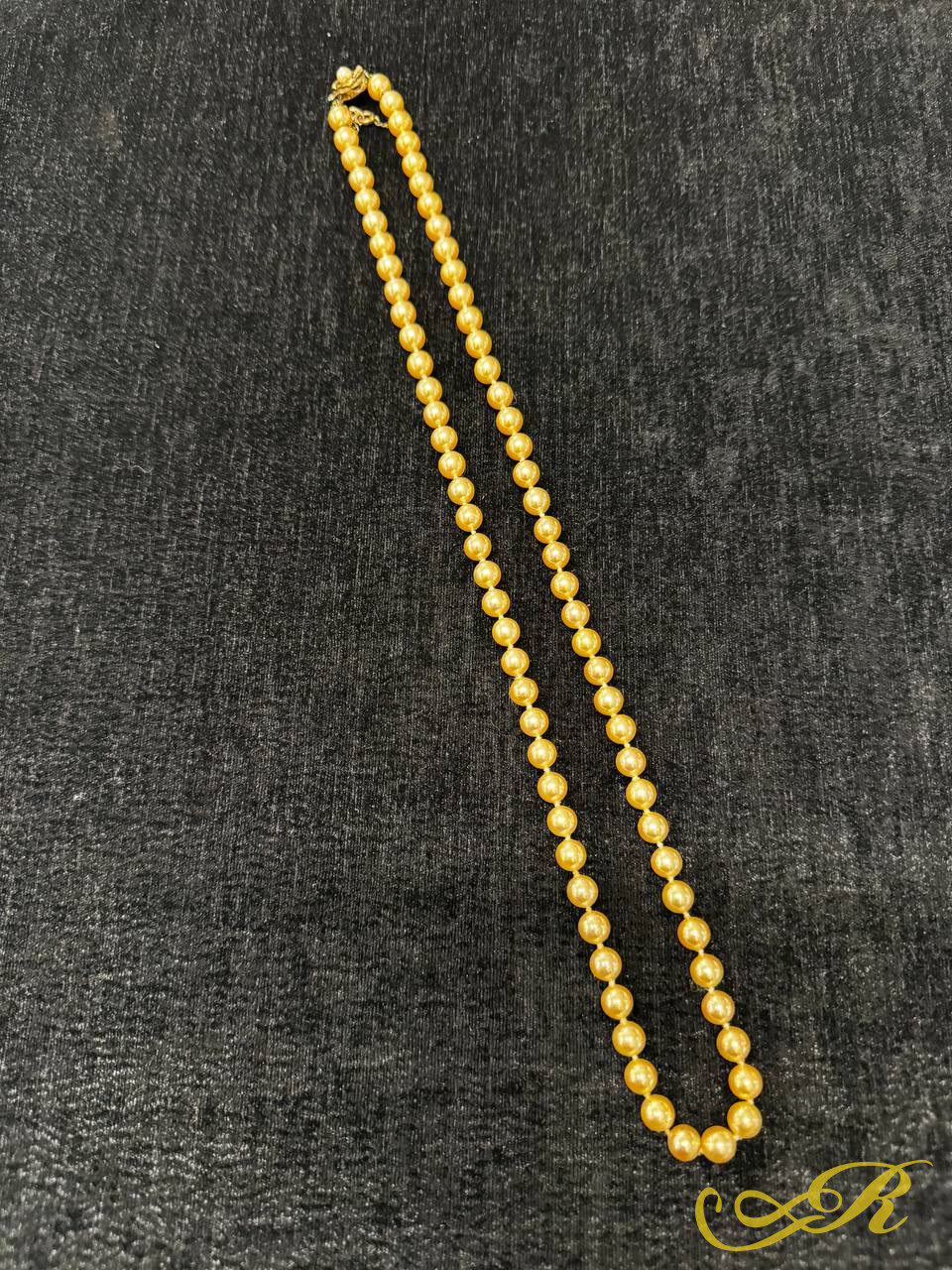 Бусы из искусственного золотого жемчуга. Majorka Испания.  