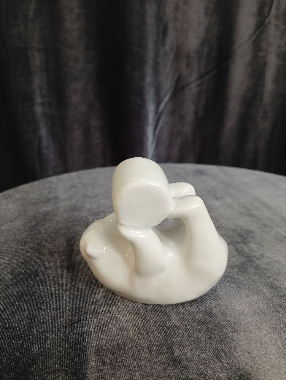 Статуэтка  «Белый мишка», фарфор, 7,5 см