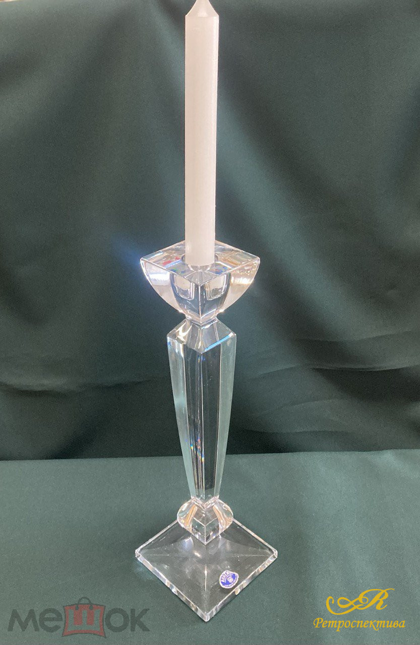 Подсвечник хрустальный. Богемия.