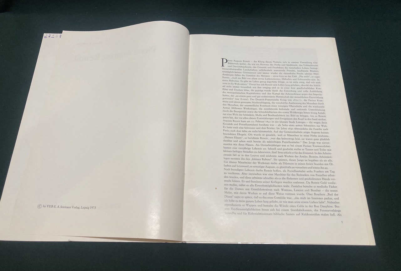 Огюст Ренуар "Auguste Renoir" на немецком языке. Комплект репродукций. Лейпциг 1973 г.