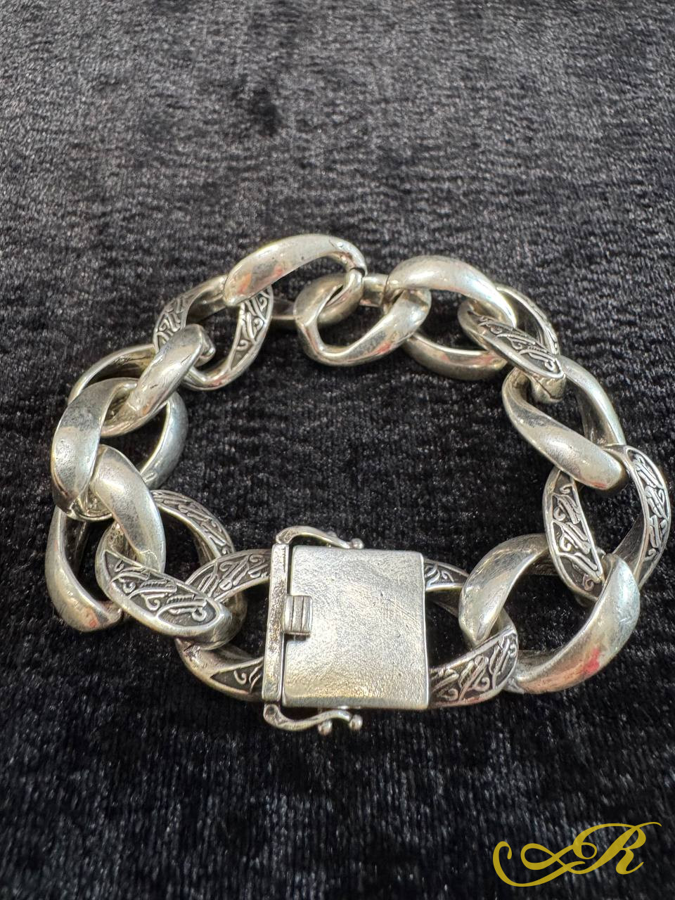  Браслет серебро мужской, 925 пр. Вес 71,1 гр, длина 20 см