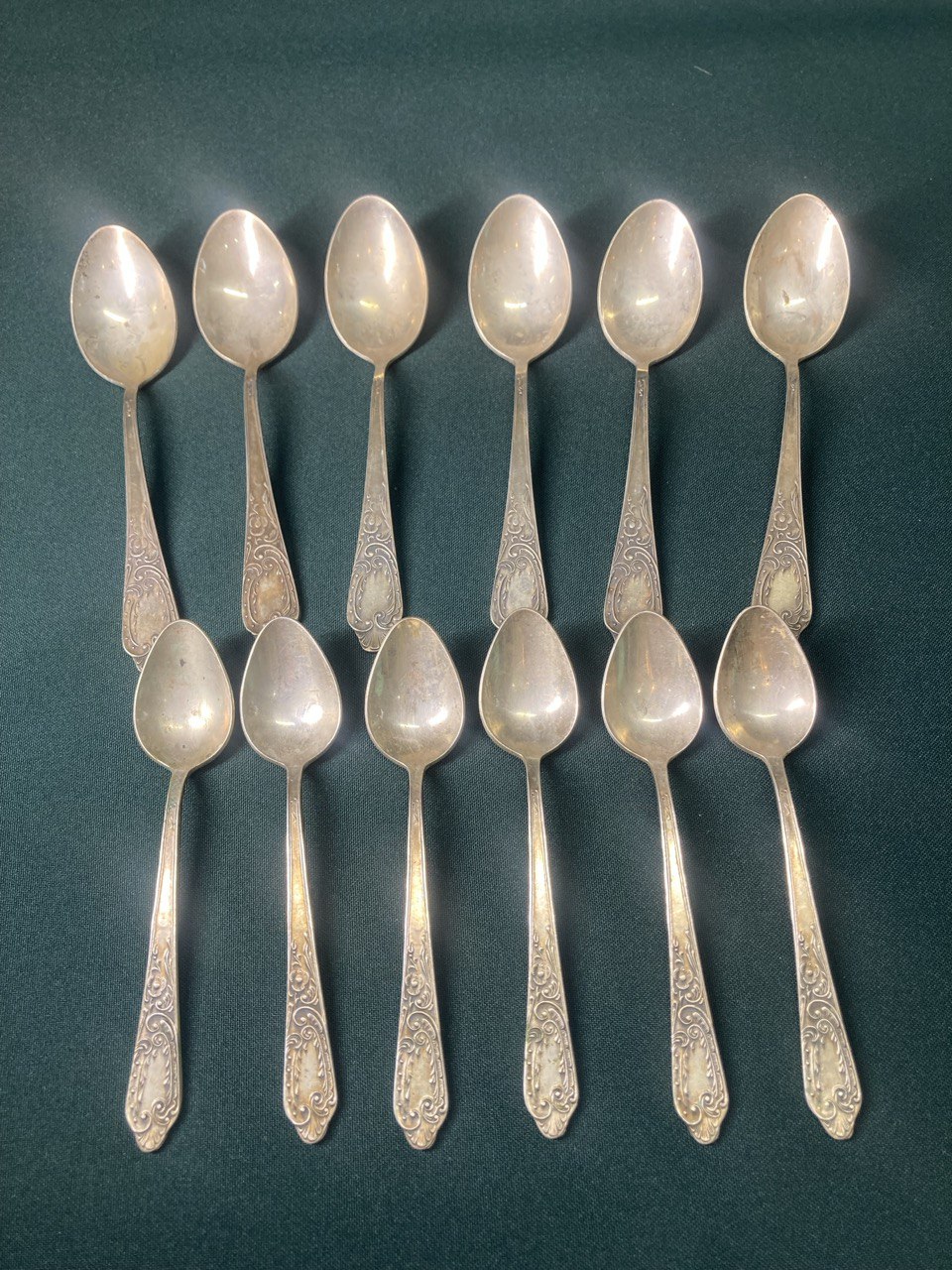 Серебряные ложки. Набор 12 шт. Серебро 875 пр.